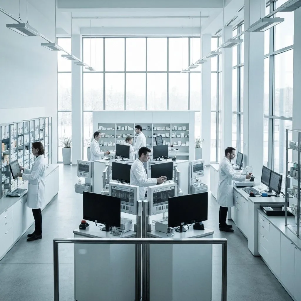 Equipo farmacéutico profesional